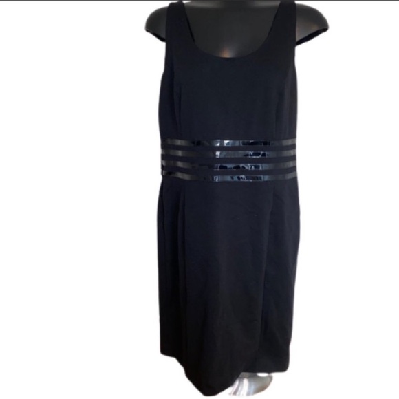 Michael Kors Italy Patent & Wool Cage DressSize 12 - Picture 2 of 3